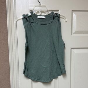 We the Free green knotted tank
